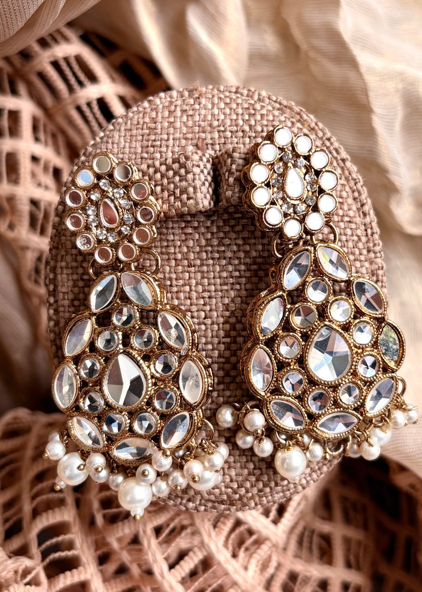 White Bridal Necklace and Earrings Set Online in UK USA Canada