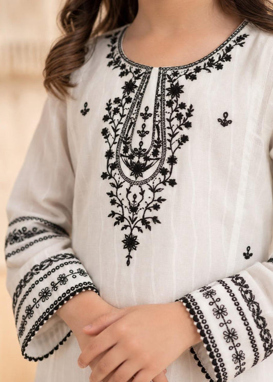 White Embroidered Cotton Kurta Pajama Set Online in UK USA Canada