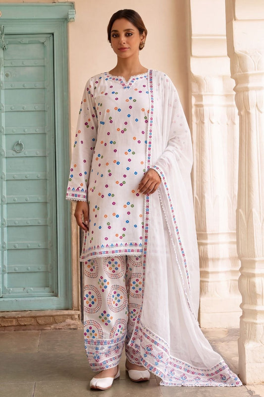 White Embroidered Lawn Shalwar Kameez Online in Dubai UAE Abudhabi Ajman Sharjah