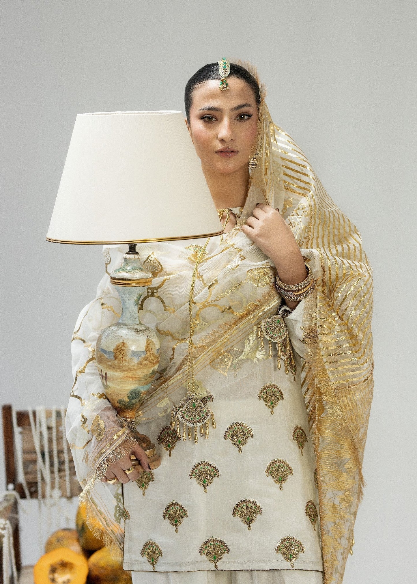 White Embroidered Raw Silk Festive Partywear Suit Online in Sri Lanka India Australia
