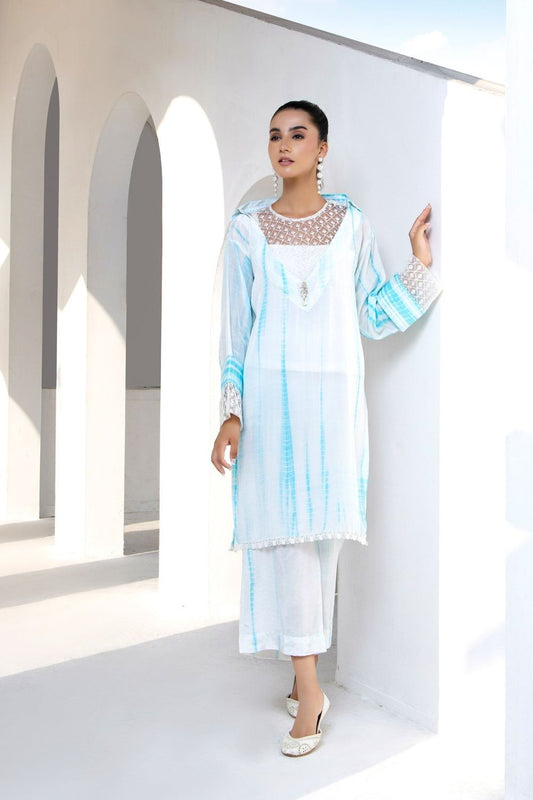 White Embroidered Raw Silk Straight Kurta Set Online in Dubai UAE Abudhabi Ajman Sharjah