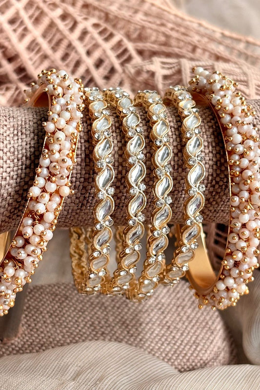 White Gold Plated Bangle Set Online in Dubai UAE Abudhabi Ajman Sharjah