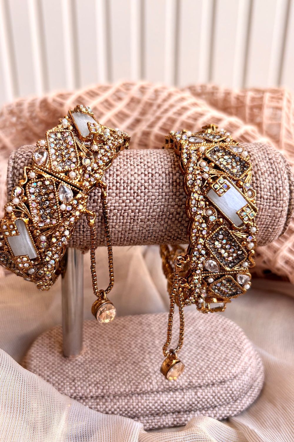White Gold Plated Openable Bangles Online in Dubai UAE Abudhabi Ajman Sharjah