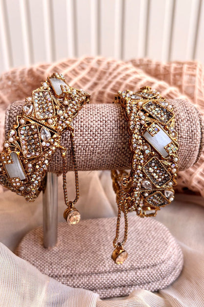 White Gold Plated Openable Bangles Online in Dubai UAE Abudhabi Ajman Sharjah