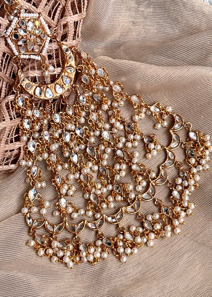 White Gold Plated Traditional Jhoomar Online in UK USA Canada