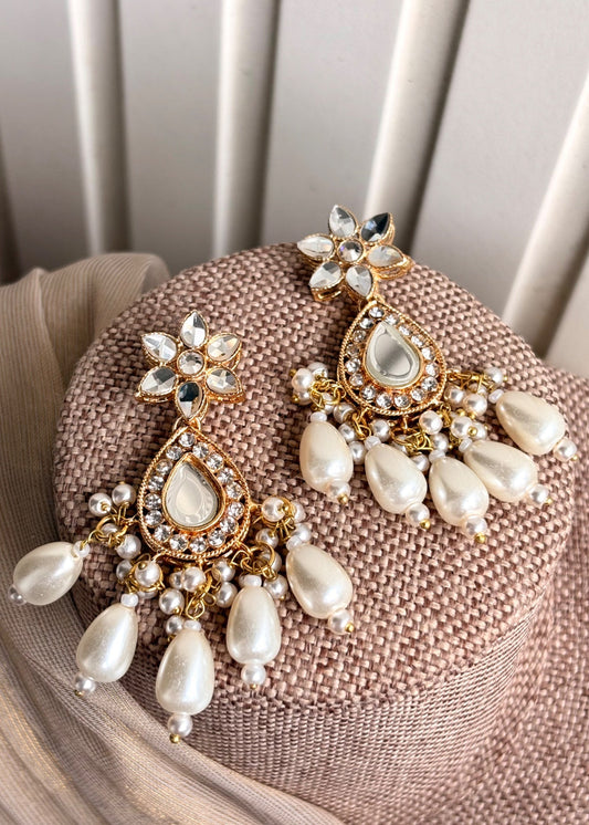 White Kundan Style Bridal Choker Set Online in UK USA Canada