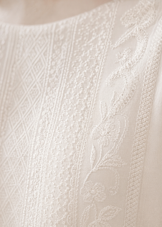 White Lawn 3 Piece Suit for Women Online in Sri Lanka India Australia