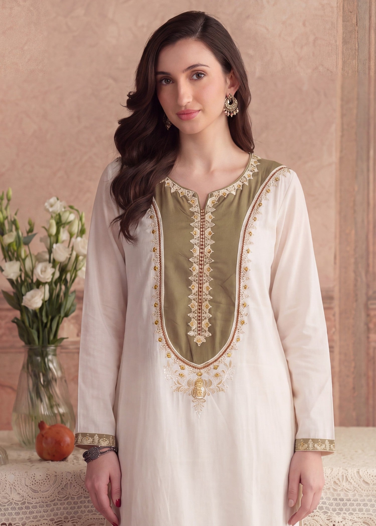 White Lawn Embroidered Pakistani Suit Online in Sri Lanka India Australia