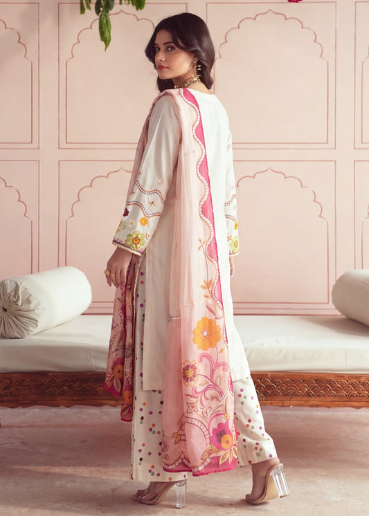 White Lawn Embroidered Salwar Kameez Online in KSA Riyadh Saudi Arabia Oman Bahrain Qatar