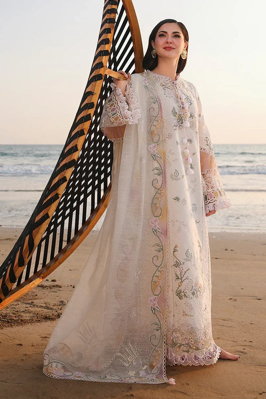 White Luxury Lawn Formal Wear Suit Online in Dubai UAE Abudhabi Ajman Sharjah