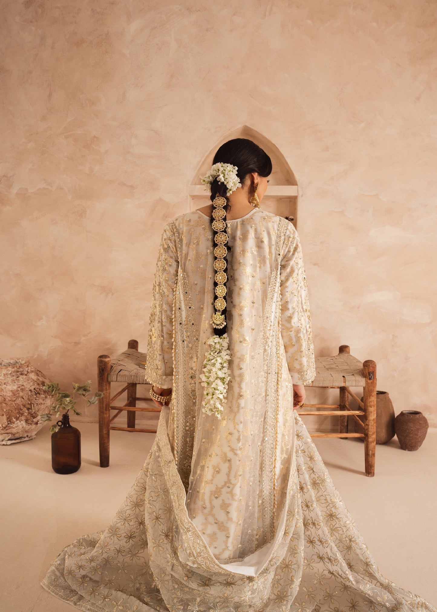 White Net Embellished Wedding Guest Wear Online in Sri Lanka India Australia