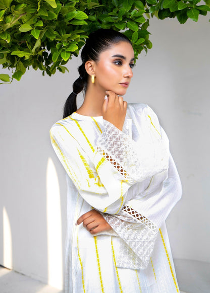 White Raw Silk Embroidered Kurta with Trouser Online in Dubai DXB UAE Abudhabi Meena Bazaar