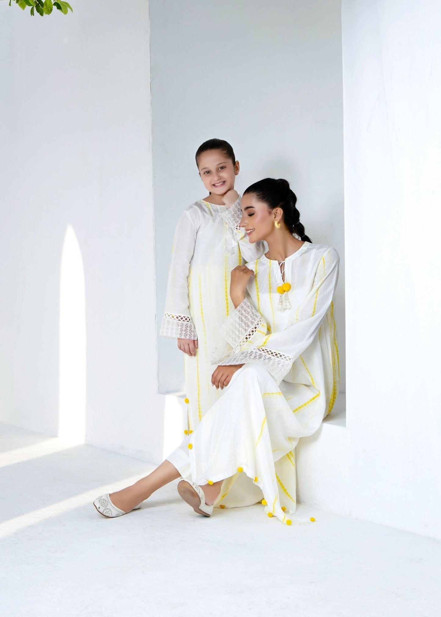White Raw Silk Straight Trouser and Shirt Set Online in Dubai UAE Abudhabi Ajman Sharjah