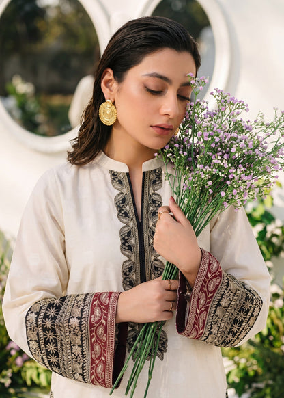 White Self Jacquard Embroidered Ladies Suit Online in Dubai UAE Abudhabi Ajman Sharjah
