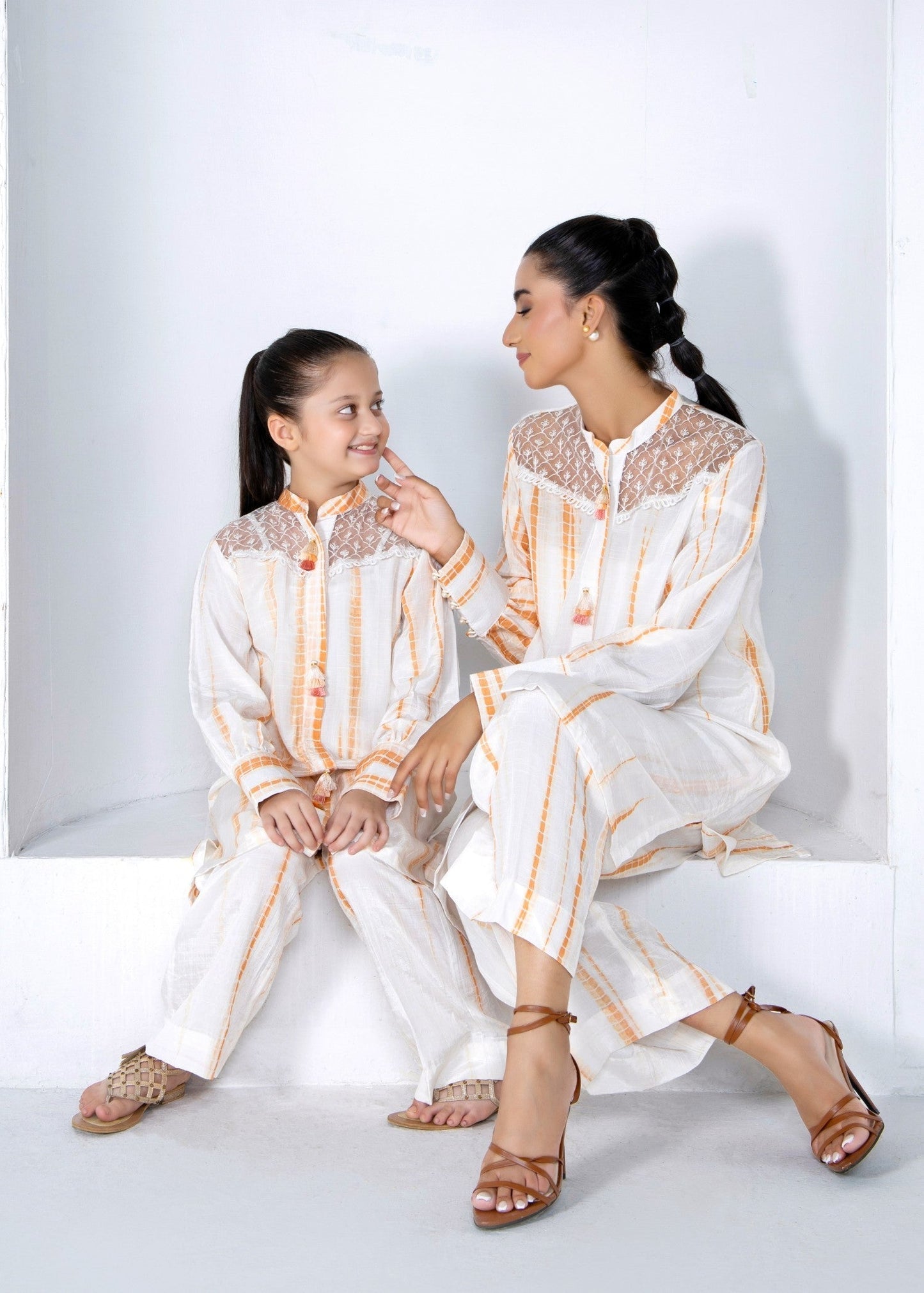 White Tie Dye Raw Silk Co Ord Set Online in Dubai UAE Abudhabi Ajman Sharjah