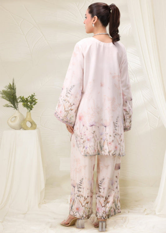 White Zari Organza Bottom Silk Kurta Set Online in UK USA Canada