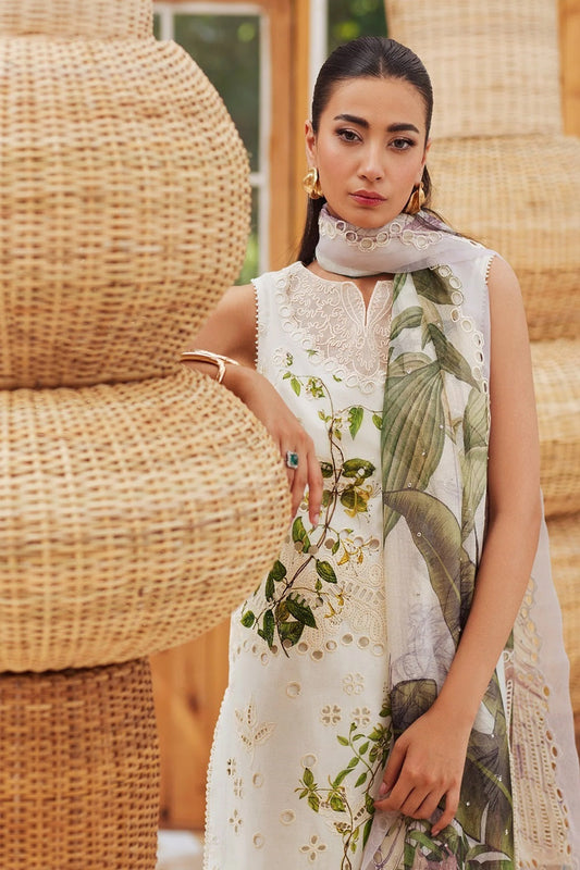 Pearl White Chikankari Lawn Suit with Chiffon Dupatta