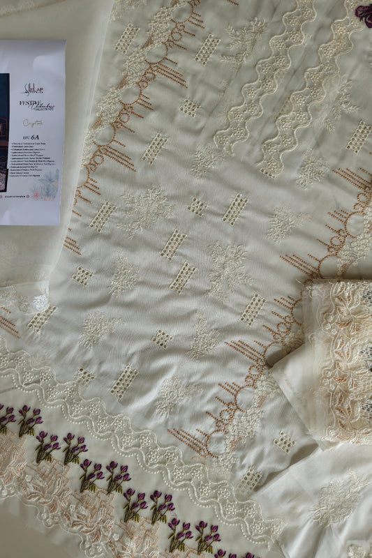 White Chikankari Pure Lawn Suit