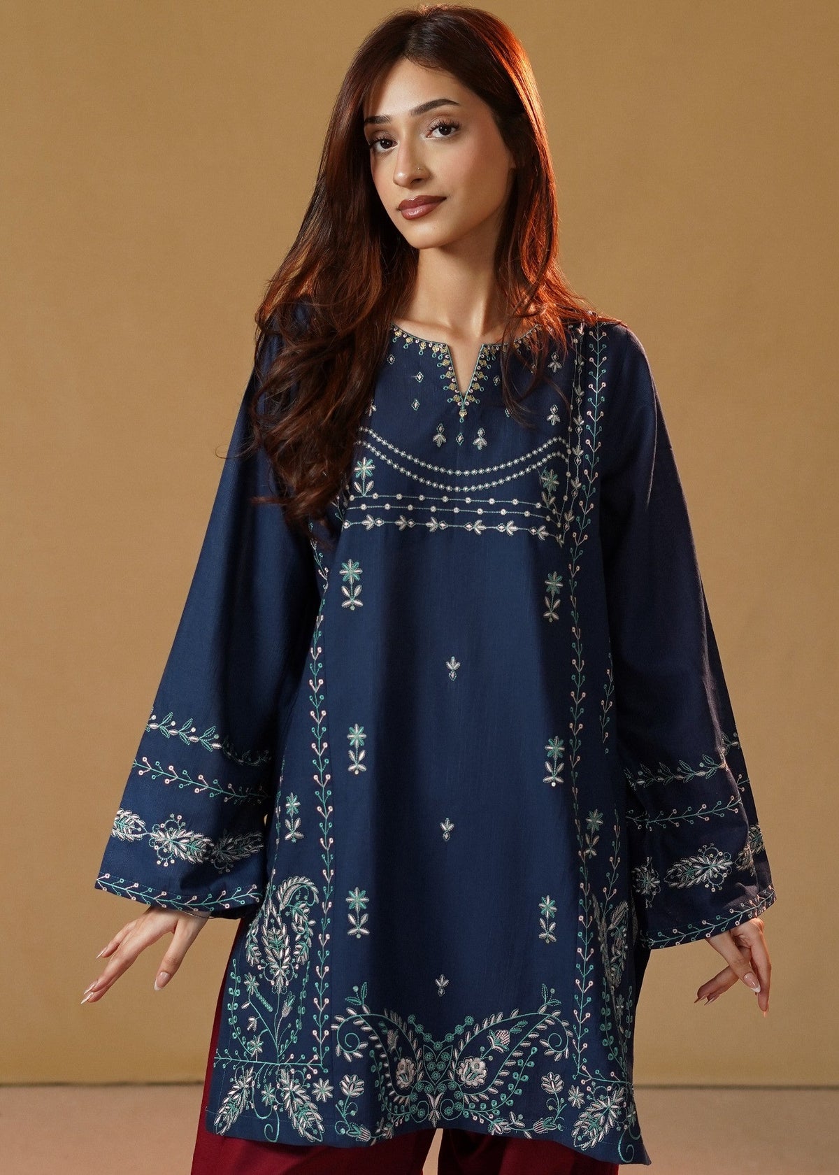 Winter Stitched Slub Khaddar Kurta Set Online in Sri Lanka India Australia