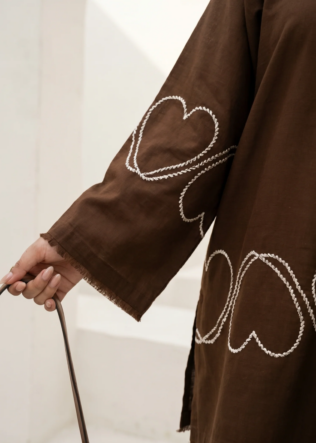 Winter Wear Brown Embroidered Kurta Set Online in UK USA Canada