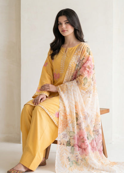 Winter Wear Dhanak Kurta Set with Embroidery Online in KSA Riyadh Saudi Arabia Oman Bahrain Qatar