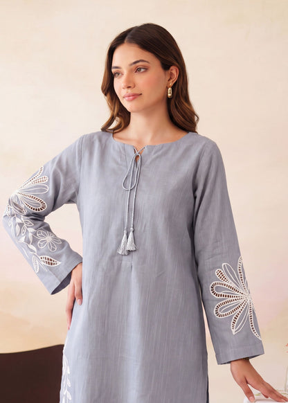 Winter Wear Embroidered Khaddar Kurta Set Online in Dubai UAE Abudhabi Ajman Sharjah