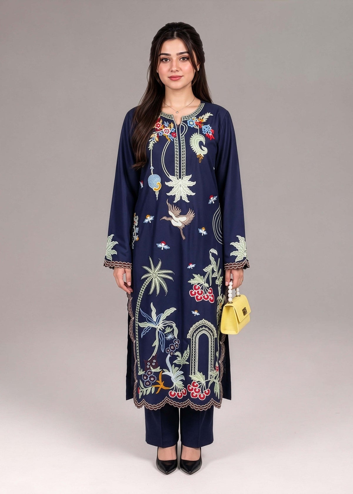 Winter Wear Linen Kurta Set for Women Online in KSA Riyadh Saudi Arabia Oman Bahrain Qatar