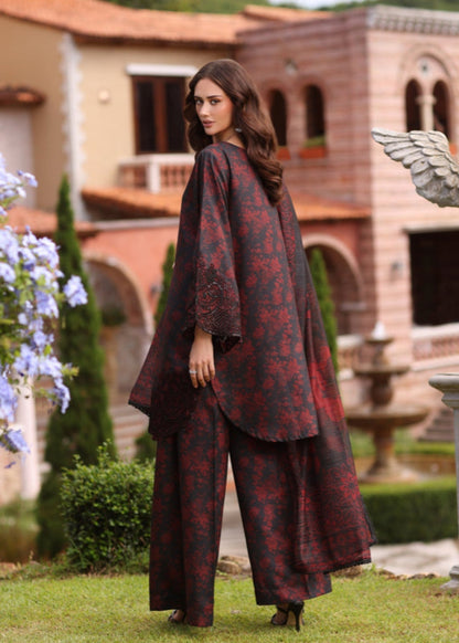 Winter Wear Maroon Khaddar Salwar Suit Online in Dubai UAE Abudhabi Ajman Sharjah