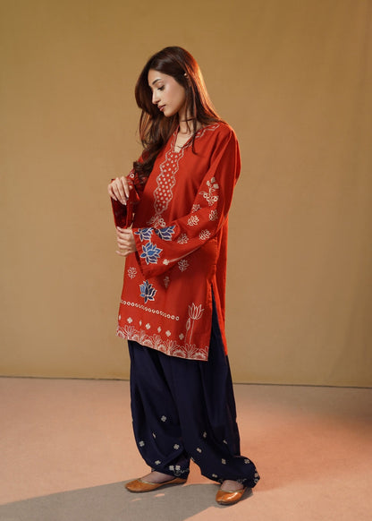 Winter Wear Slub Khaddar Kurta Set Online in Sri Lanka India Australia