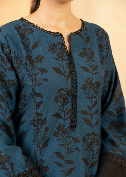 Teal Embroidered Kurta Set