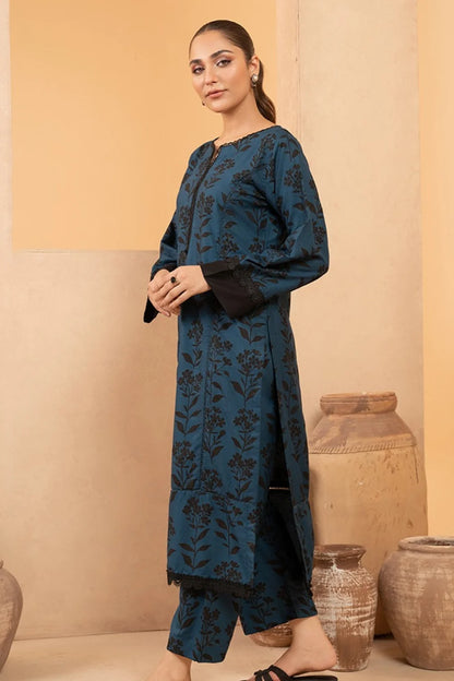 Teal Embroidered Kurta Set