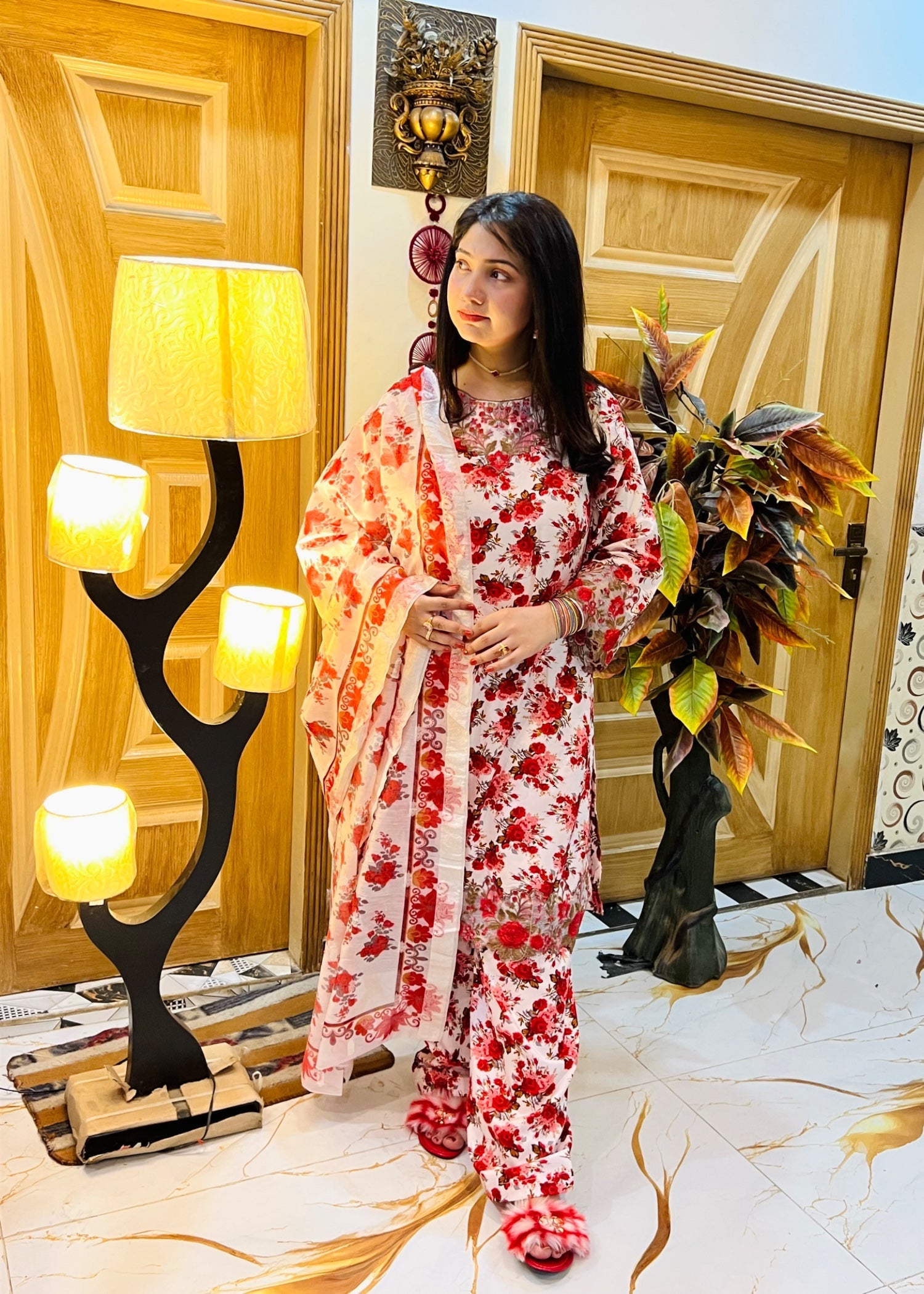 Women Embroidered Blended Grip Silk Kurta Pajama Online in Sri Lanka India Australia