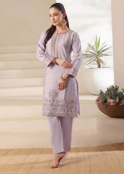 Women's Embroidered Lawn Cotton Lilac Suit Online in KSA Riyadh Saudi Arabia Oman Bahrain Qatar