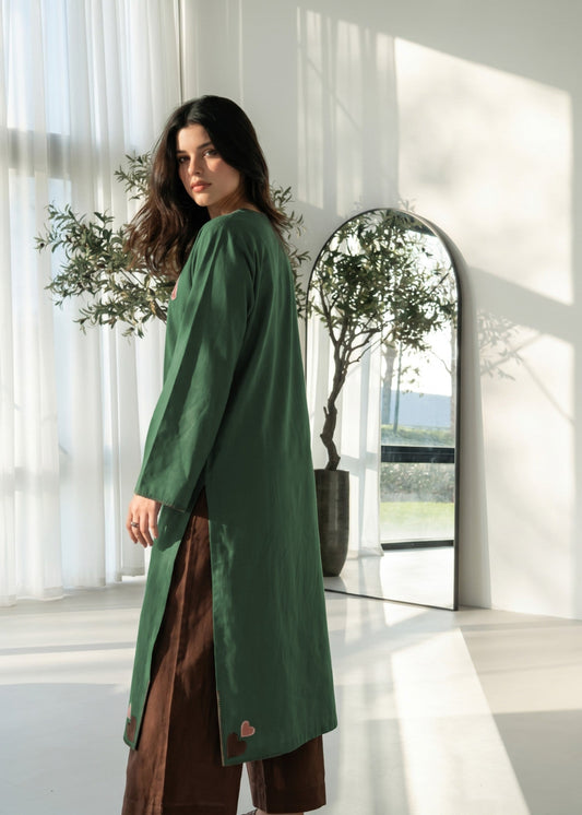 Women's Sea Green Cotton Kurta Pajama Online in Sri Lanka India Australia