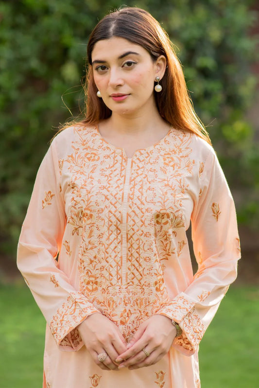 Pastel Rose Kurta with Straight Pants