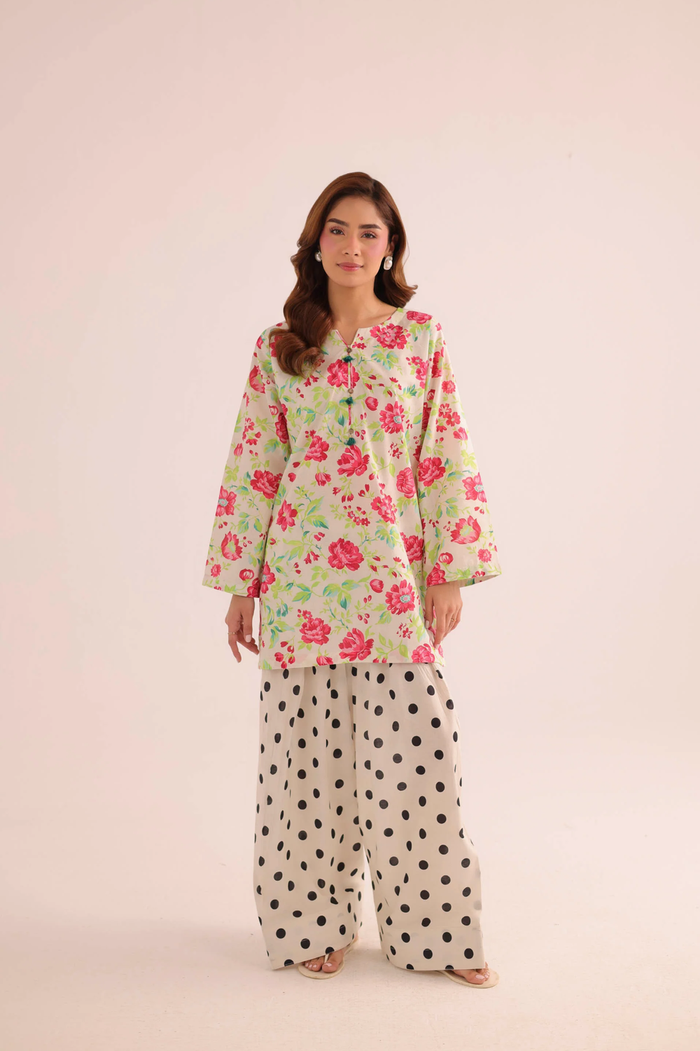 Yellow Green Poly Lawn Kurta Set Online in Dubai UAE Abudhabi Ajman Sharjah