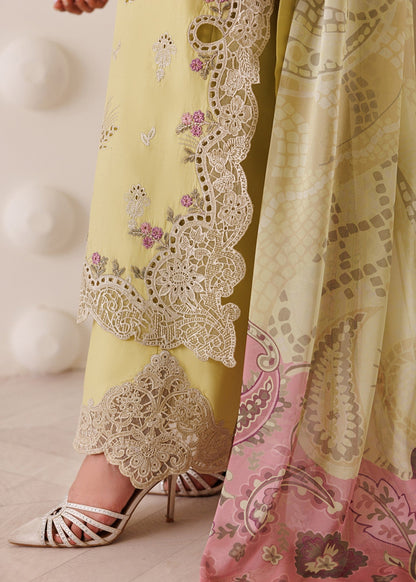 Yellow Lawn Straight Cut Kurta with Dupatta Online in Sri Lanka India Australia