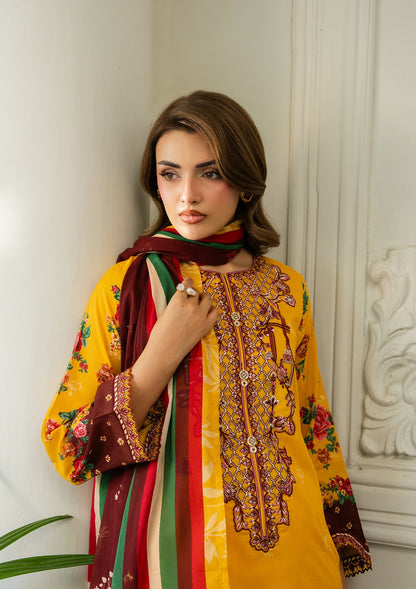 Yellow-Orange Lawn Salwar Suit Online in Sri Lanka India Australia