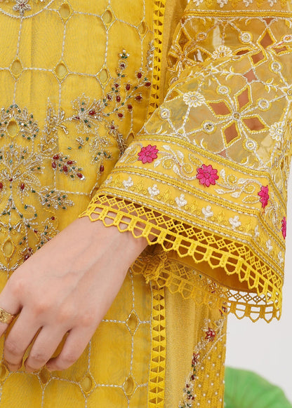 Yellow Organza Dupatta Cotton Net Kurta Online in Sri Lanka India Australia