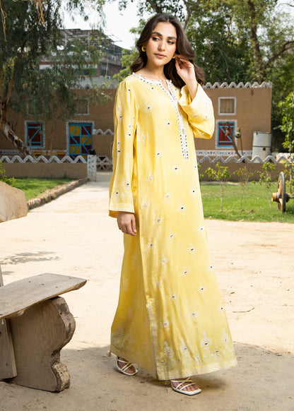 Yellow Raw Silk Embroidered Festive Wear Suit Online in Sri Lanka India Australia
