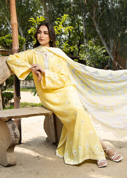Yellow Raw Silk Embroidered Salwar Kameez for Women Online in Dubai UAE Abudhabi Ajman Sharjah