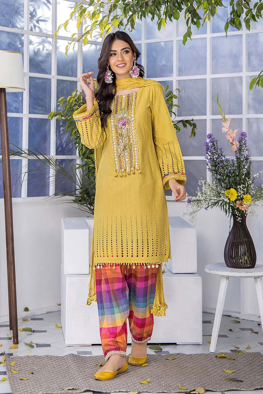 Readymade 100% Cotton Chikankari Suit Size 44
