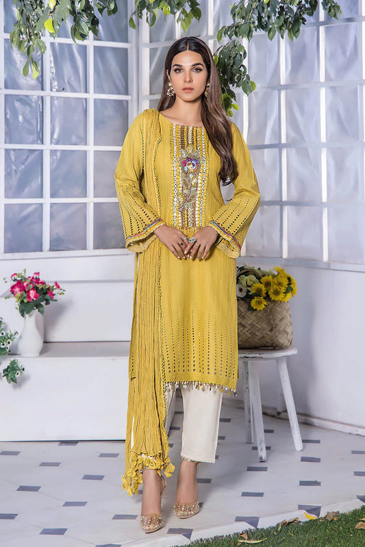 Hand Embroidered Pure Cotton Chikankari Suit