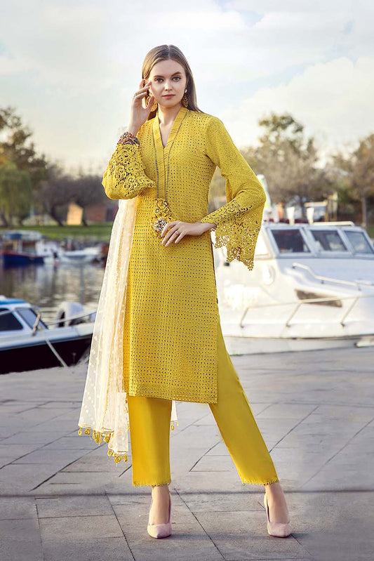 Readymade Pure Cotton Chikankari Suit