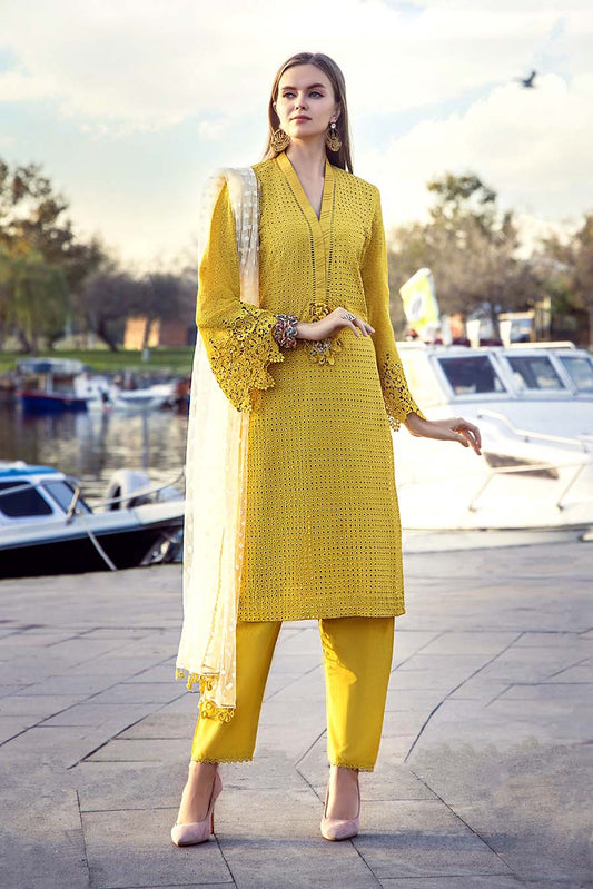 Readymade Pure Cotton Chikankari Suit