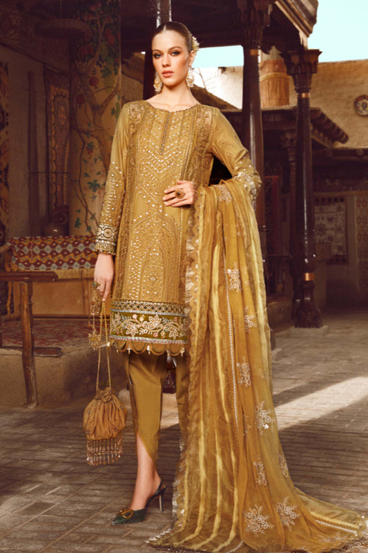 Mustard Embroidered Lawn Suit