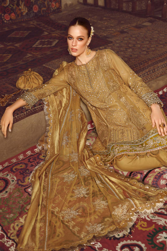 Mustard Embroidered Lawn Suit