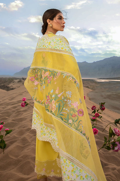 Sunny Yellow Cutwork Lawn Suit