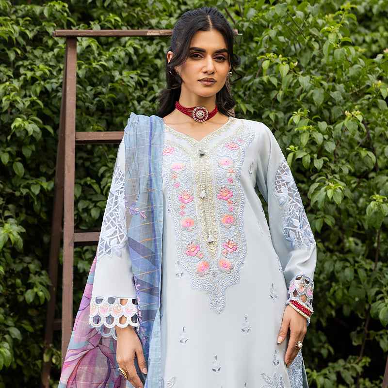 Zahra Rubab Diamond Dupatta Lawn Suit Online in Sri Lanka India Australia