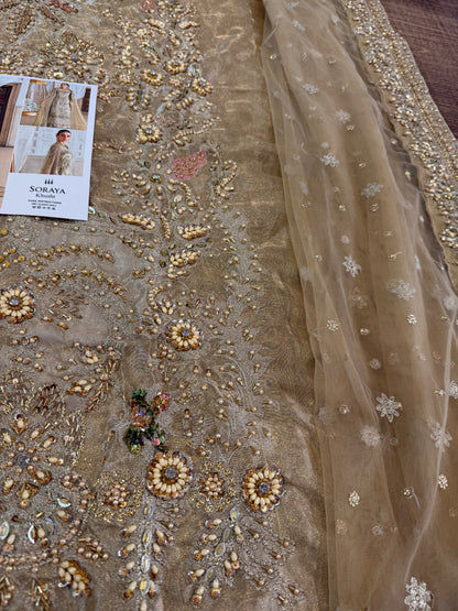 Zardozi Embellished Chiffon Pakistani Suit Online in KSA Riyadh Saudi Arabia Oman Bahrain Qatar